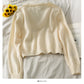 Top women's autumn loose thin long sleeved sweater  1745