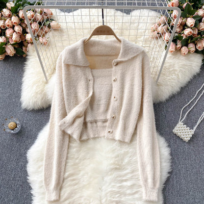 Small fragrance two-piece suit Mohair coat  1569