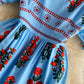 Knielanges, alterndes Kleid mit eckigem Ausschnitt aus koreanischem Schaumstoff 3325