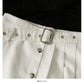 Koreanischer unregelmäßiger Verband, hohe Taille, dünn, ausländischer Stil, Faltenrock, Damen 2524