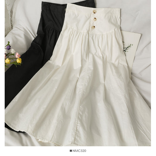 Foreign style versatile waist slim mid length skirt  2640