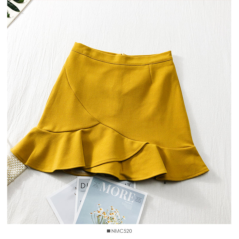 Ruffled short Hip Wrap Skirt for women  2532
