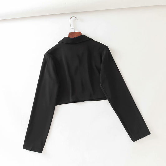 Herbst kurzes personalisiertes Revers kurzes Hemd einreihige Jacke 1383