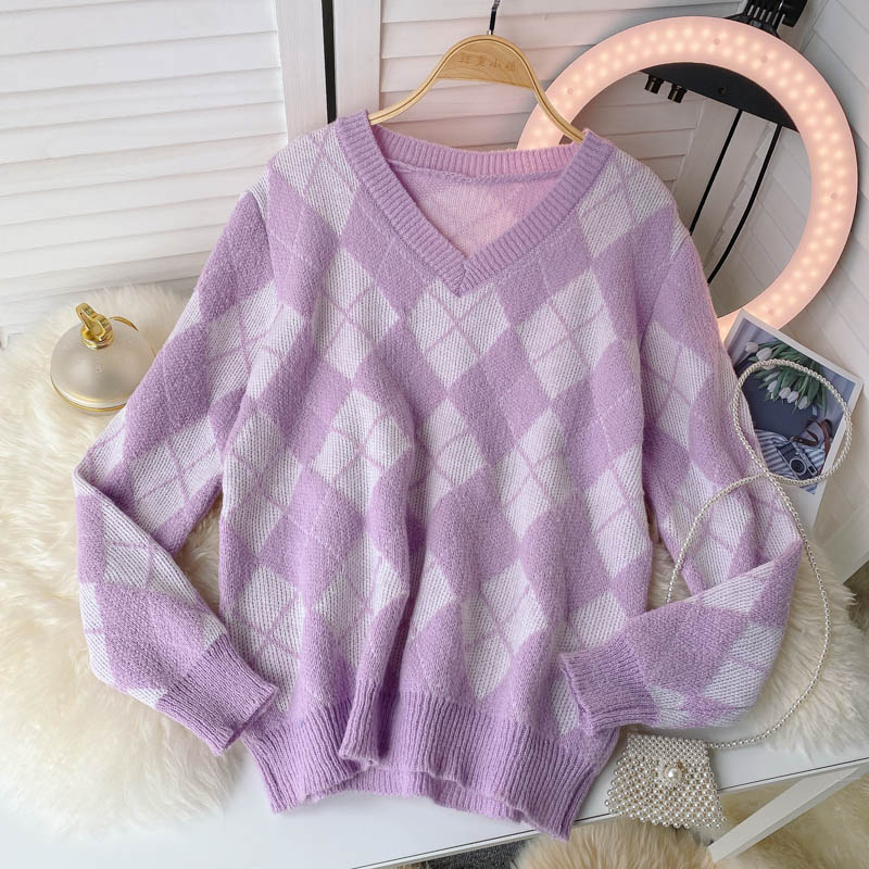 Lazy wind sweater women's autumn and winter sweater  1592