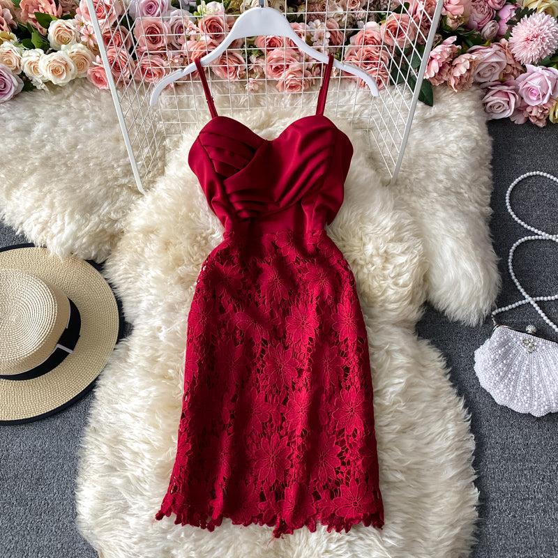 Spitzengenähte, plissierte Taille für dünnen, temperamentvollen Hüftwickelrock 3408