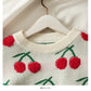 Cute cherry long sleeve sweater  1484