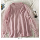 Mesh stitching loose and slim long sleeve Pullover Sweater  1817
