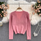 New loose and lazy V-Neck Sweater Coat for women  1621