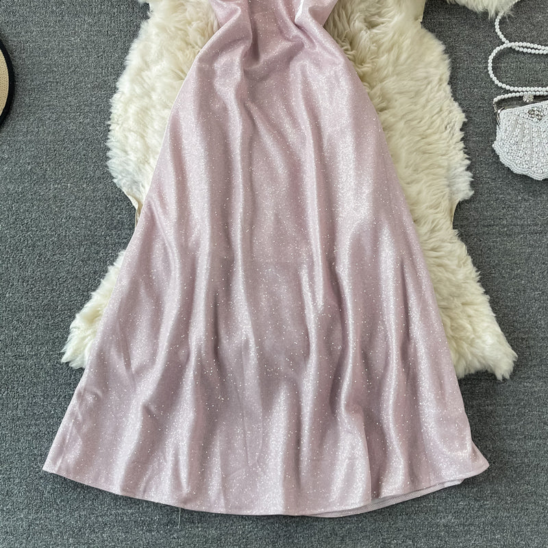 Sexy schmales Strapskleid Sternenkleid 2897