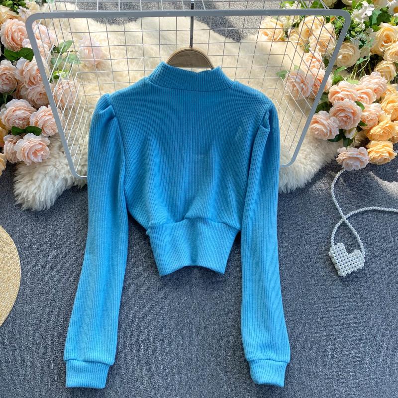 Versatile sweater women's Korean slim design chain sweater  1578