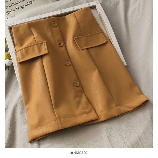 Korean fashion skirt women show thin high waist temperament Hip Wrap short skirt  2663