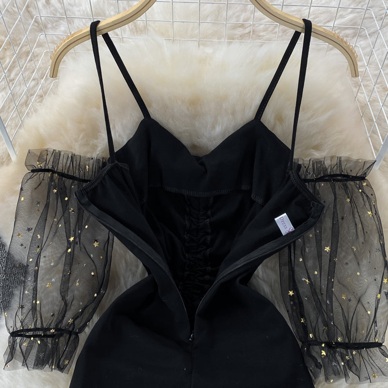 Suspender Strapless skirt pleated slim Hip Wrap Skirt Dress  3205