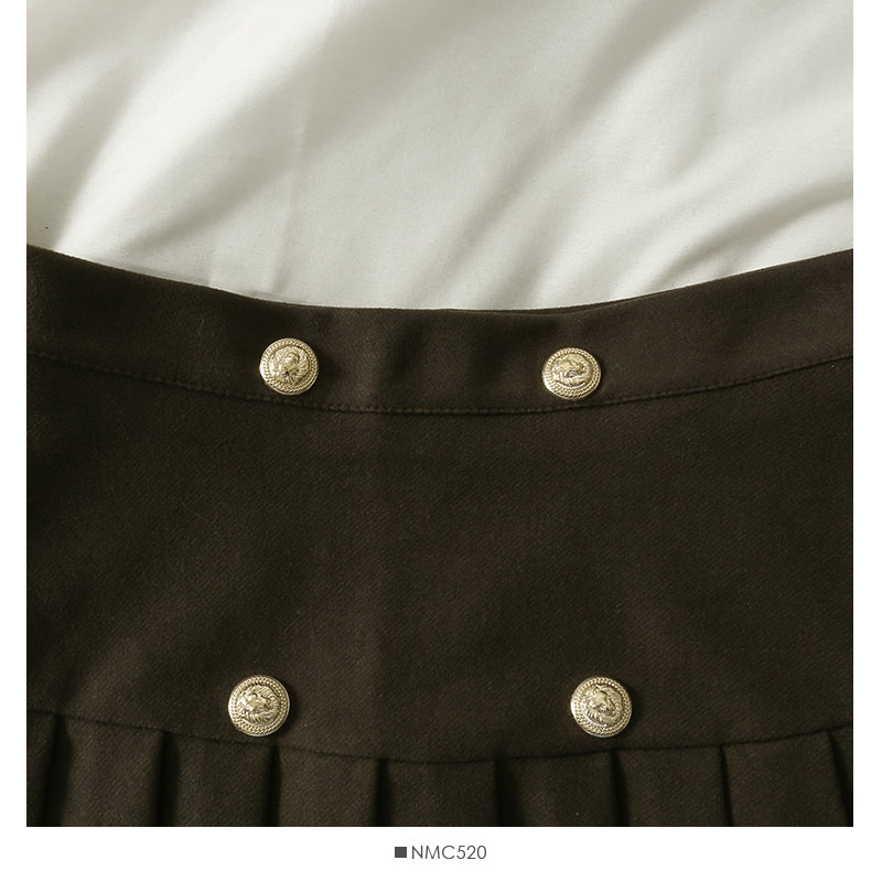 Versatile high waist slim tweed A-line skirt  2492