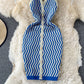 Sexy V-neck hanging neck exposed backpack hip knitted dress  3327