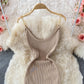 Ice silk knitted suspender dress  2996