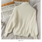 Autumn and winter sweet and versatile half high collar long sleeve sweater  1922
