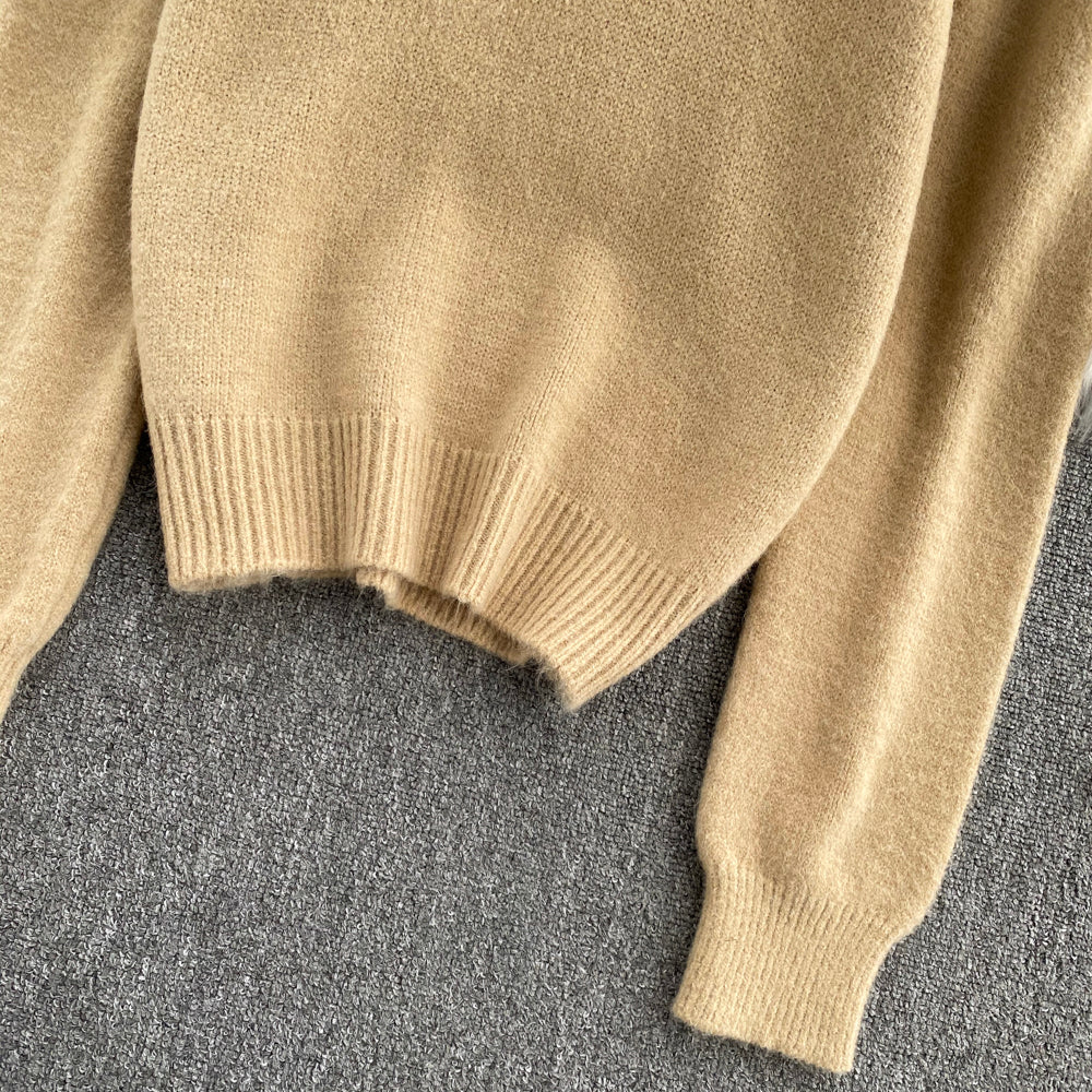 Lazy sweater female design sense  1617