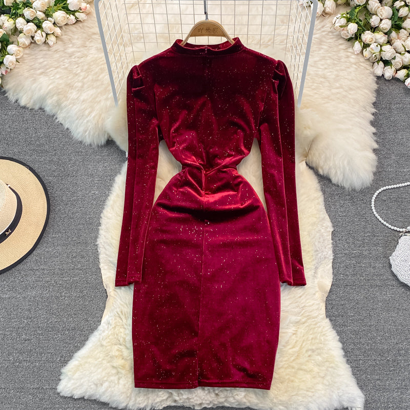 Robe portefeuille à col en V et à pampilles de tempérament de célébrité 3391