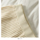 Hong Kong style retro vertical stripe elastic waist thin split one-step skirt  2519