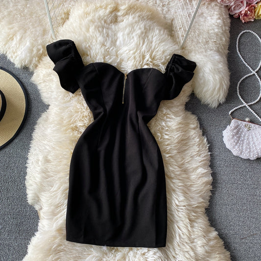 Robe portefeuille coupe slim à épaules dénudées et col en V Robe 2836