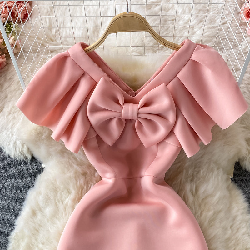 Robe-jupe portefeuille slim avec nœud 2740