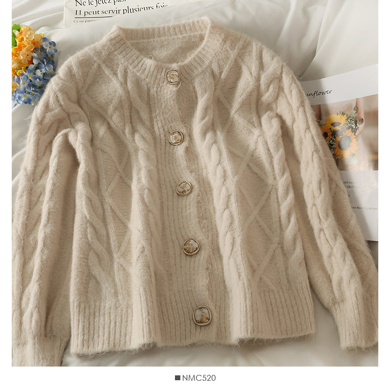 Sweater women's autumn clothes are loose and thin with hemp pattern  1771
