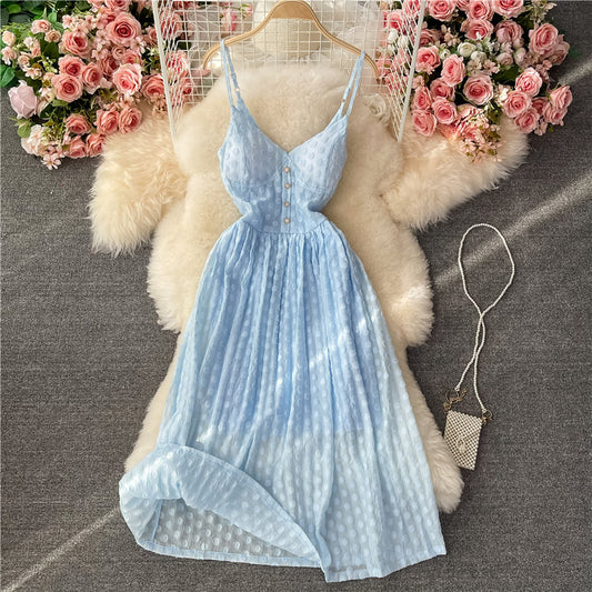 Französisches Temperament, schmale Taille, langer Rock mit breitem Saum 3206