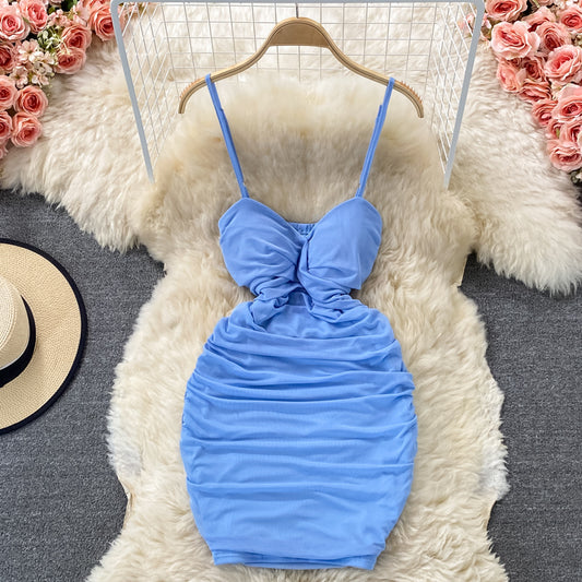 Petite robe sexy dos nu à bretelles Spice Girl 2804