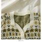 Pullover Damen Vintage bedruckte einreihige Strickjacke mit tiefem Ausschnitt 1836