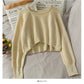 French minority front short back long Pullover Sweater women  1700