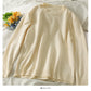 Loose and thin crew neck Pullover solid color sweater for women  1818