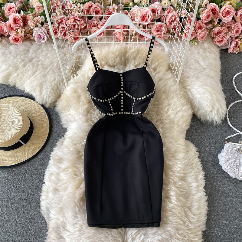 Celebrity temperament slim bodice suspender skirt  2792