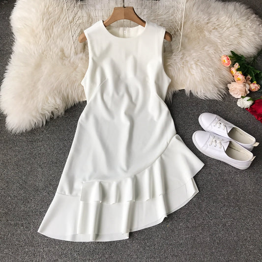 Irregular skirt Ruffle Dress  3024