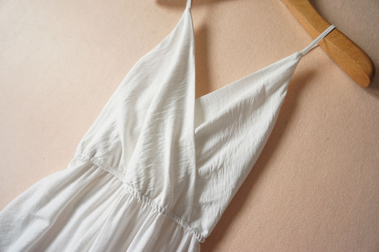 V-neck backless sexy beach skirt suspender dress  3274