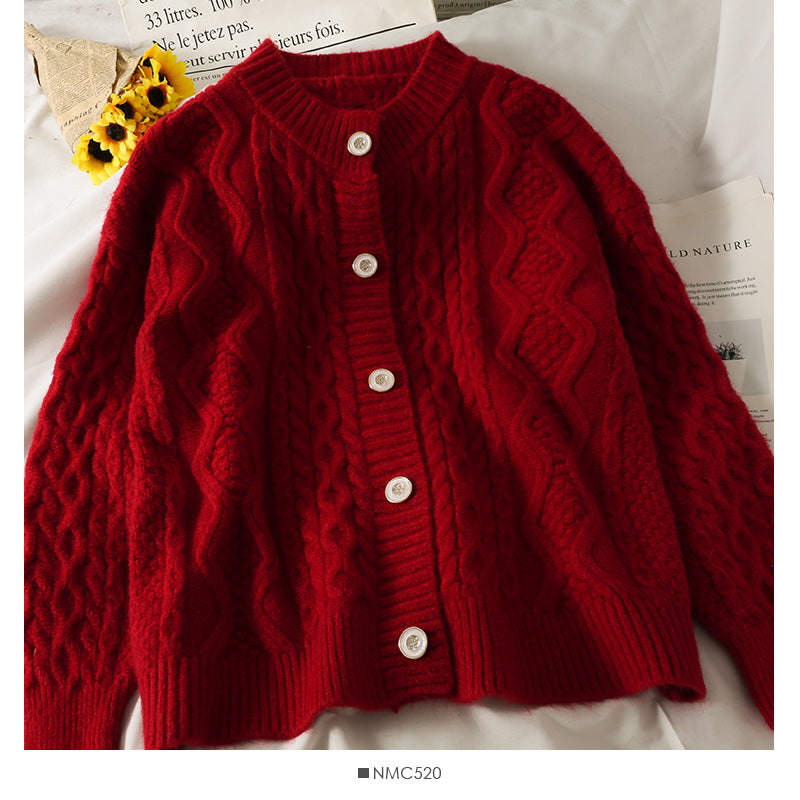 Pullover Damen Pullover einfarbig vielseitig Twist Top 1770