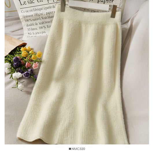 Slim and versatile solid color split knit  2666