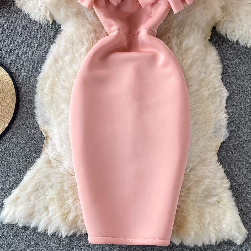 Robe-jupe portefeuille slim avec nœud 2740