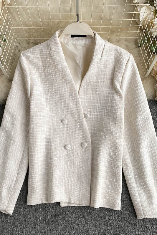 Schmal geschnittene und vielseitige Retro-Langarmjacke für Damen 1492