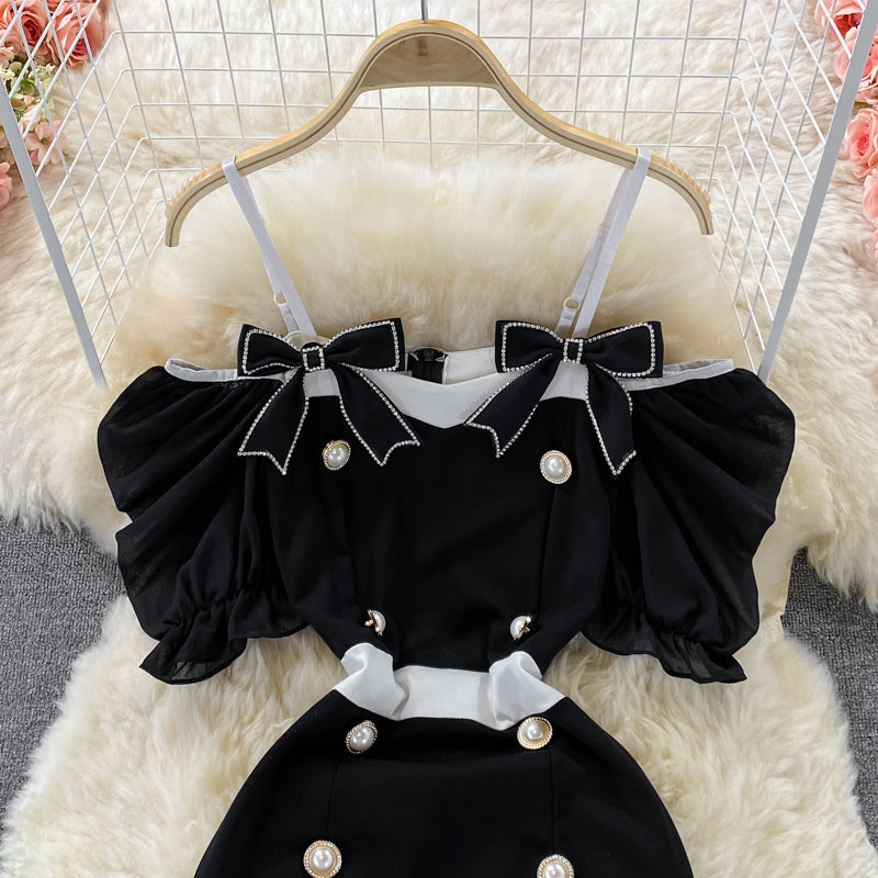 Robe croisée à épaules dénudées, fendue sur les hanches, robe portefeuille 2984