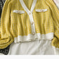 V-Ausschnitt, langärmlige Strickjacke, vielseitiger Pullovermantel, Mode 1736
