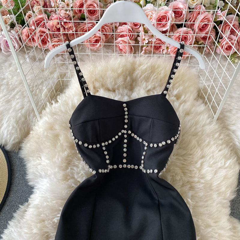 Celebrity temperament slim bodice suspender skirt  2792