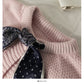 Sweater Vintage bow sweater long sleeve  1735