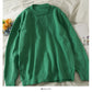 Loose and thin crew neck Pullover solid color sweater for women  1818
