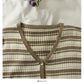 Striped single breasted V-neck cardigan thin top women  1892