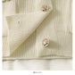 Pullover Damen Drei-Knopf-Strickjacke dünner V-Ausschnitt Langarm-Pullover 1755