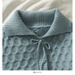 Korean bow tie tie short slim long sleeve sweater women  1888