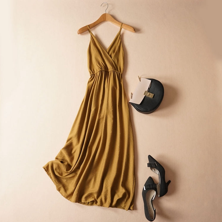 V-neck backless sexy beach skirt suspender dress  3274