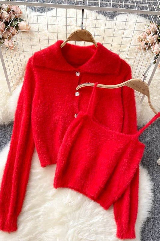 Small fragrance two-piece suit Mohair coat  1569