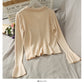 Lapel cardigan top female slim fit versatile sweater  1744