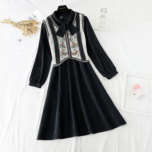 Französisches Vintage Winteranzugkleid 2178